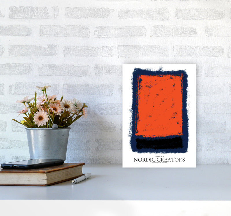 Abstract 4 Modern Contemporary Art Print by Nordic Creators A4 Black Frame