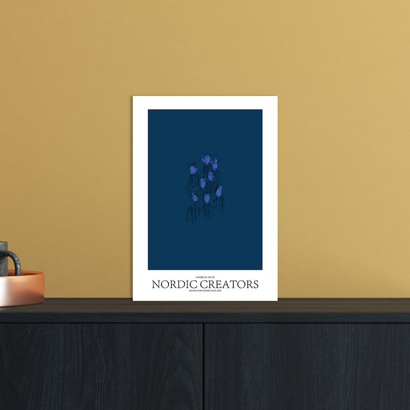 I'm blue Abstract Art Print by Nordic Creators A4 Black Frame
