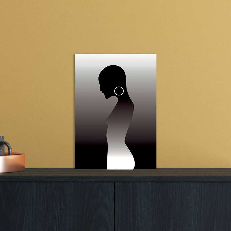 PJ-836-13 Woman of darkness Abstract Art Print by Nordic Creators A4 Black Frame