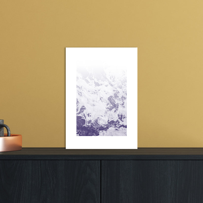 Purple Ocean Abstract Art Print by Nordic Creators A4 Black Frame