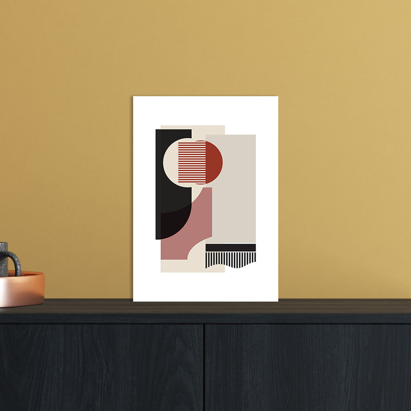 Rose grey Abstract Art Print by Nordic Creators A4 Black Frame