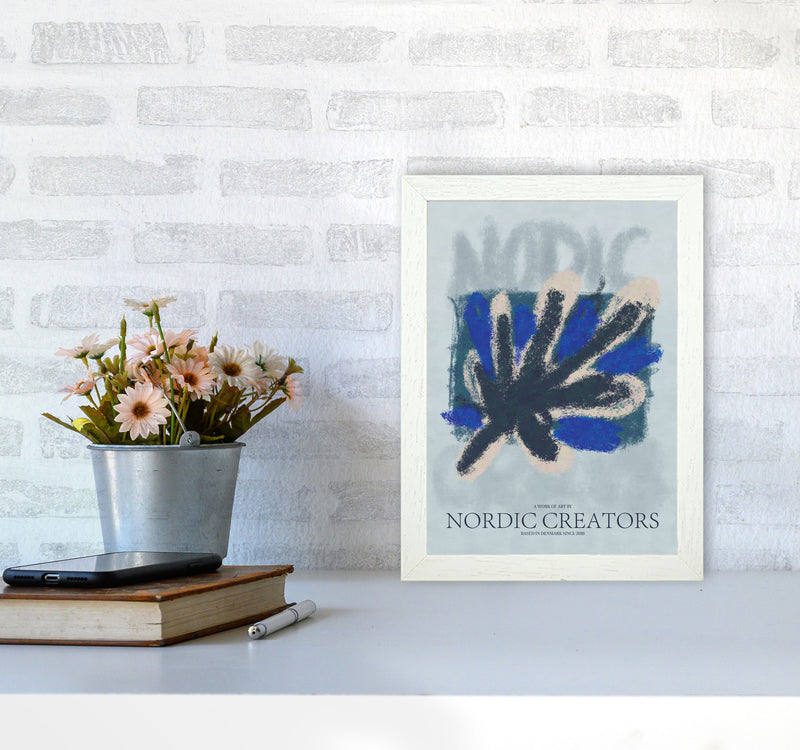 Abstract 5 Modern Contemporary Art Print by Nordic Creators A4 Oak Frame