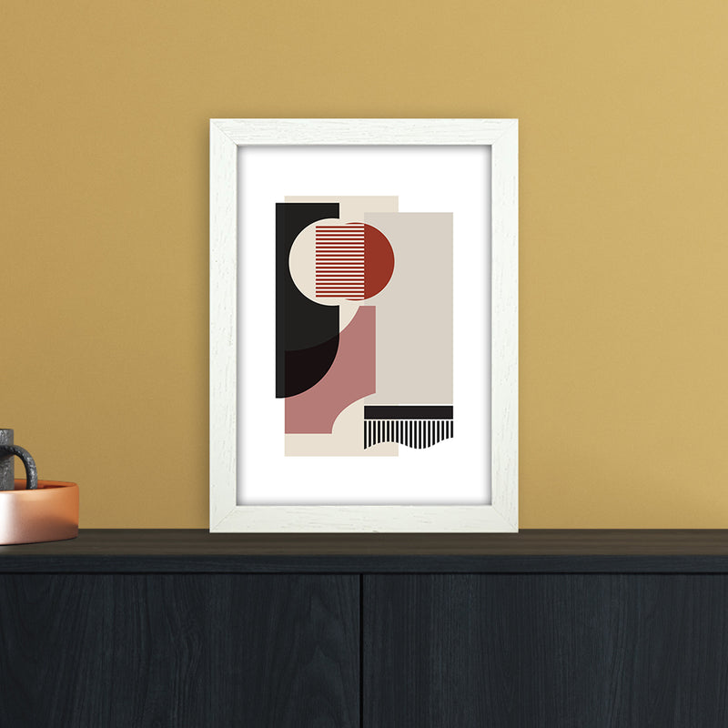correction rose grey Abstract Art Print by Nordic Creators A4 Oak Frame