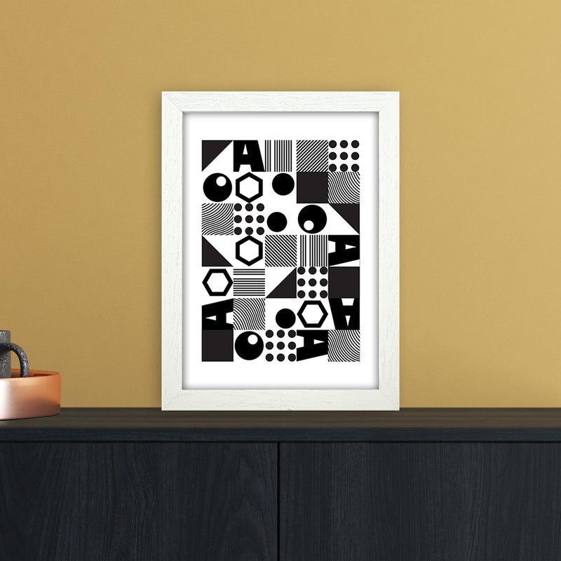 Geometric II Abstract Art Print by Nordic Creators A4 Oak Frame