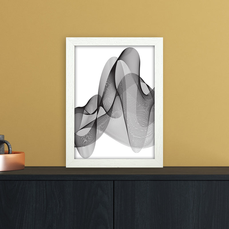 Graphic Abstract Art Print by Nordic Creators A4 Oak Frame