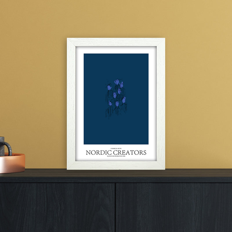 I'm blue Abstract Art Print by Nordic Creators A4 Oak Frame