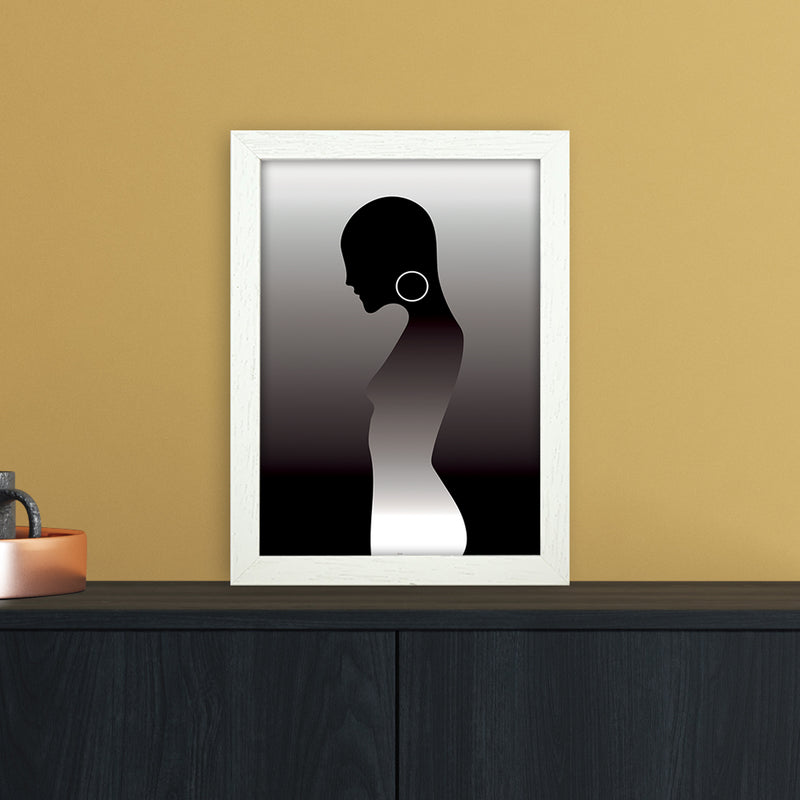 PJ-836-13 Woman of darkness Abstract Art Print by Nordic Creators A4 Oak Frame