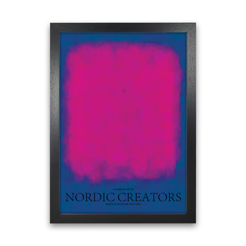 Color Block Abstract Art Print by Nordic Creators Black Grain
