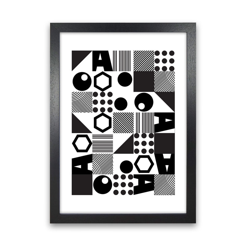 Geometric II Abstract Art Print by Nordic Creators Black Grain