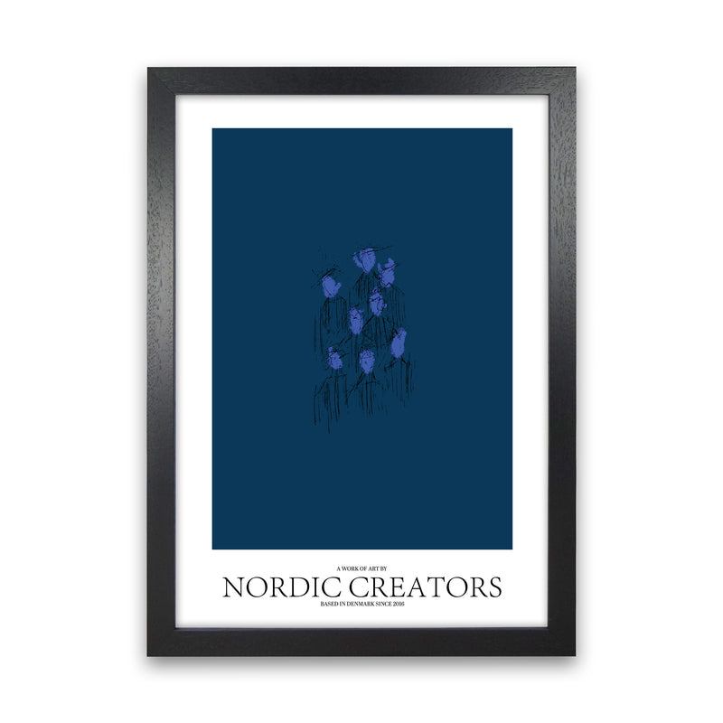 I'm blue Abstract Art Print by Nordic Creators Black Grain