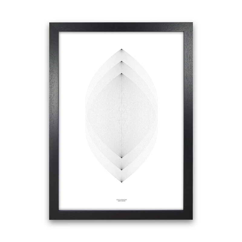 PJ-836-8 Leaves Abstract Art Print by Nordic Creators Black Grain