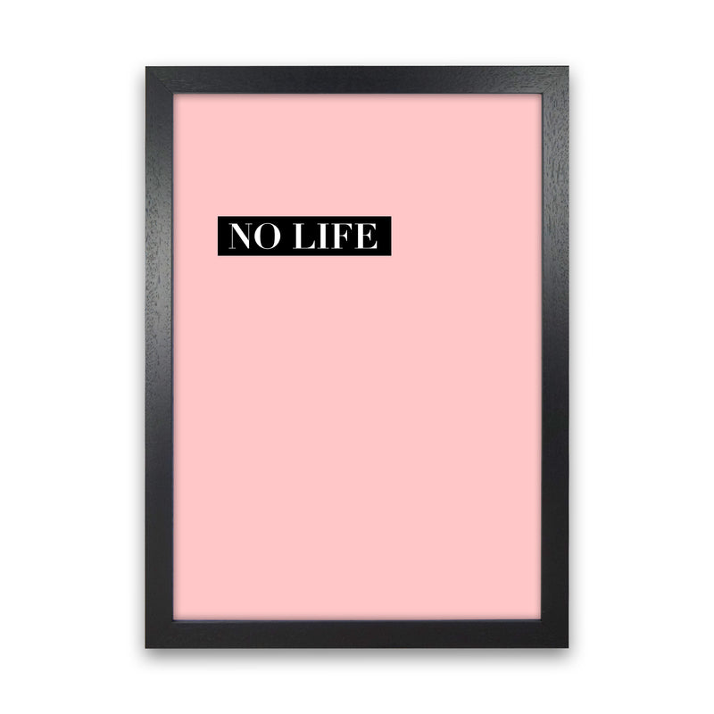 NO LIFE Abstract Art Print by Nordic Creators Black Grain