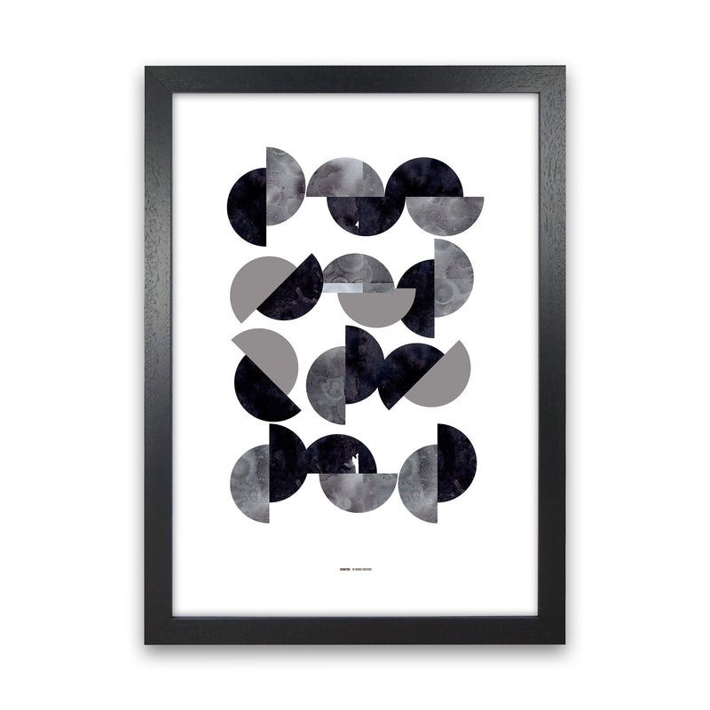PJ-836-15 Geometric Abstract Art Print by Nordic Creators Black Grain