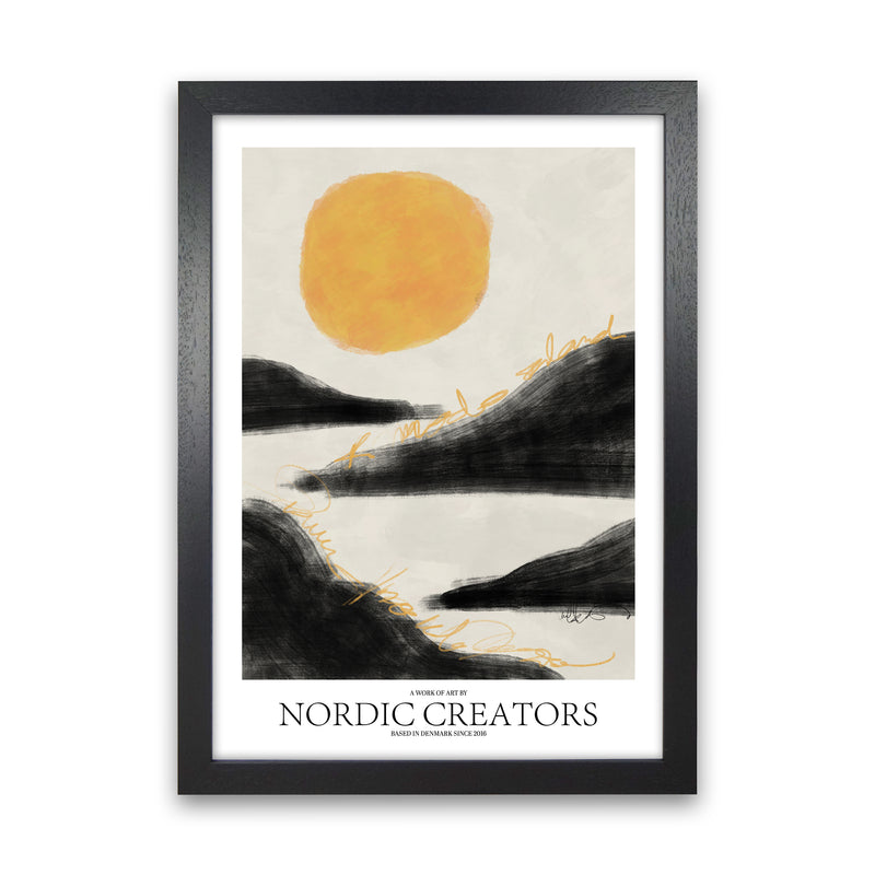 Sunrise Abstract Art Print by Nordic Creators Black Grain
