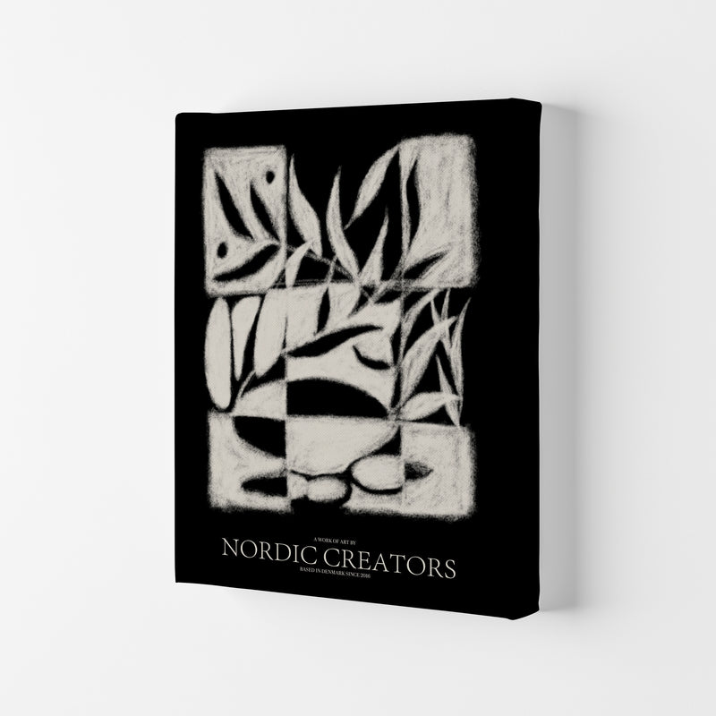 Black pattern Abstract Art Print by Nordic Creators Canvas