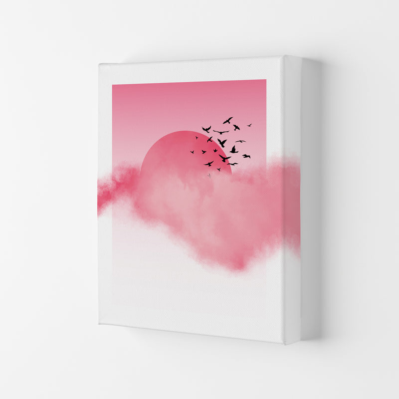 Pink Sunshine Abstract Art Print by Nordic Creators Canvas