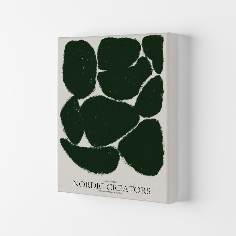 Things Fall Apart - Green Abstract Art Print by Nordic Creators Canvas