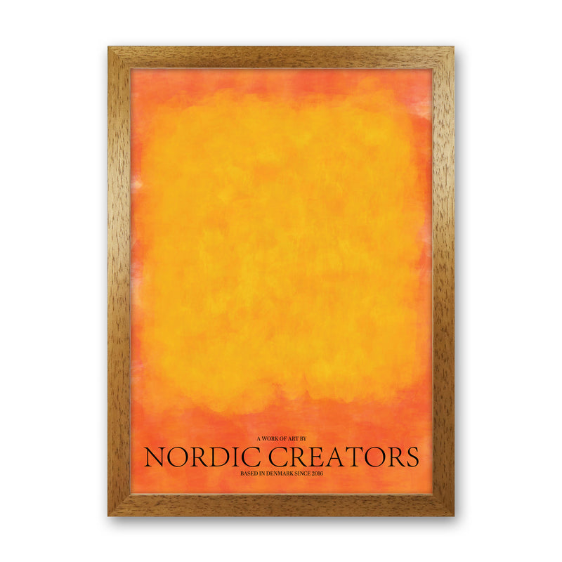 Color Block 2 Abstract Art Print by Nordic Creators Oak Grain