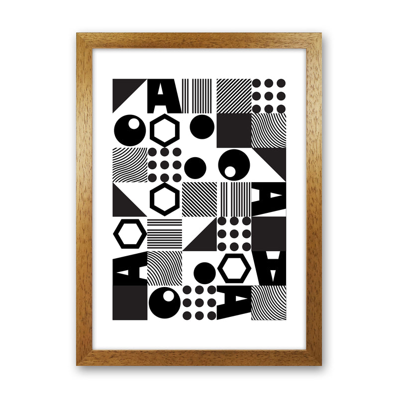 Geometric II Abstract Art Print by Nordic Creators Oak Grain