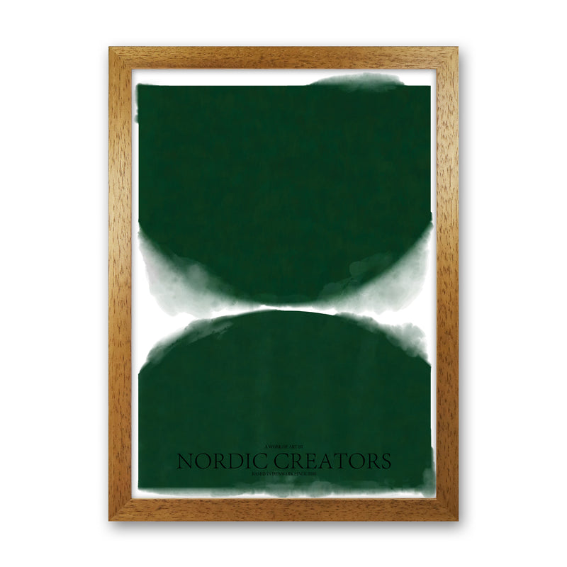 Green Abstract Art Print by Nordic Creators Oak Grain