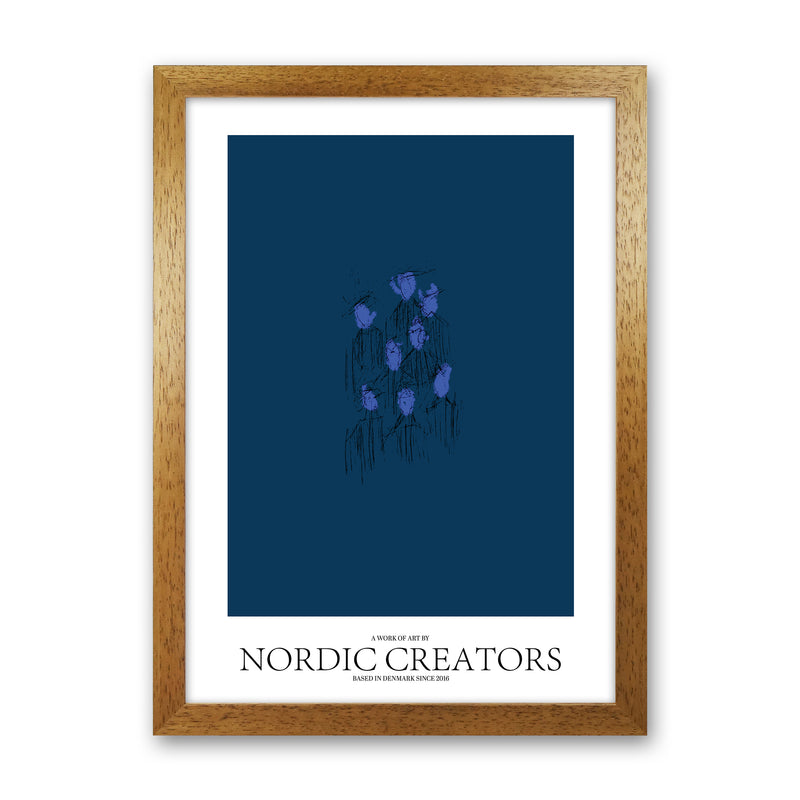 I'm blue Abstract Art Print by Nordic Creators Oak Grain