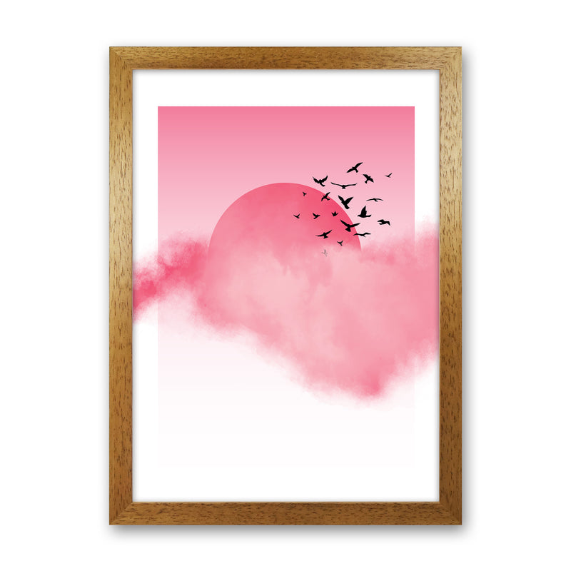 Pink Sunshine Abstract Art Print by Nordic Creators Oak Grain