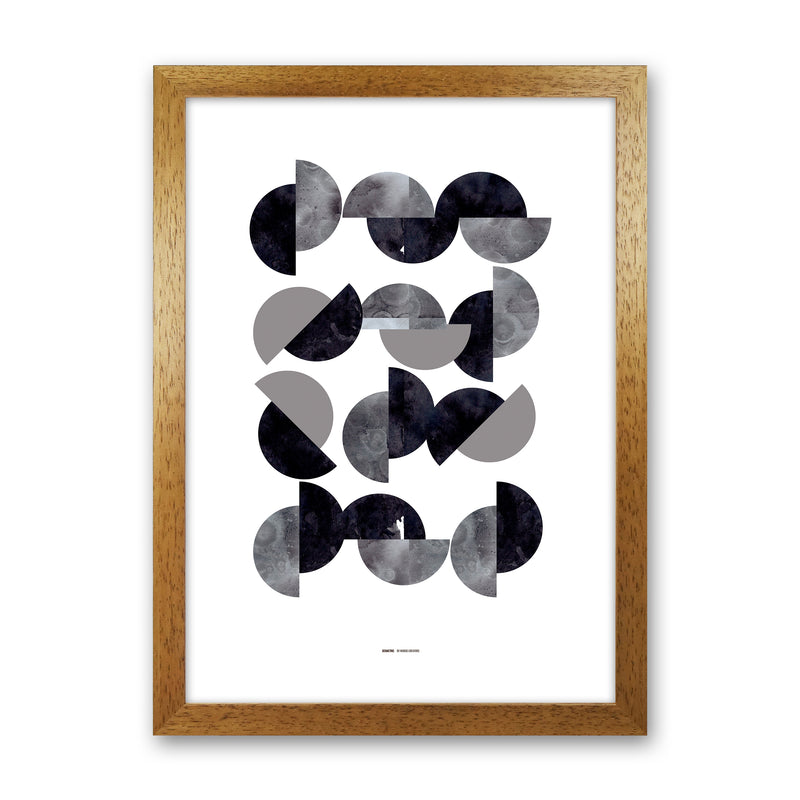PJ-836-15 Geometric Abstract Art Print by Nordic Creators Oak Grain
