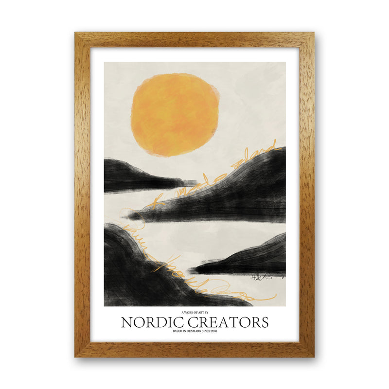 Sunrise Abstract Art Print by Nordic Creators Oak Grain