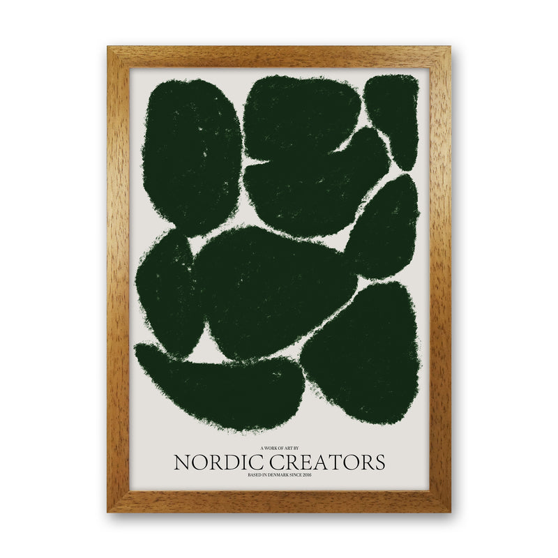 Things Fall Apart - Green Abstract Art Print by Nordic Creators Oak Grain