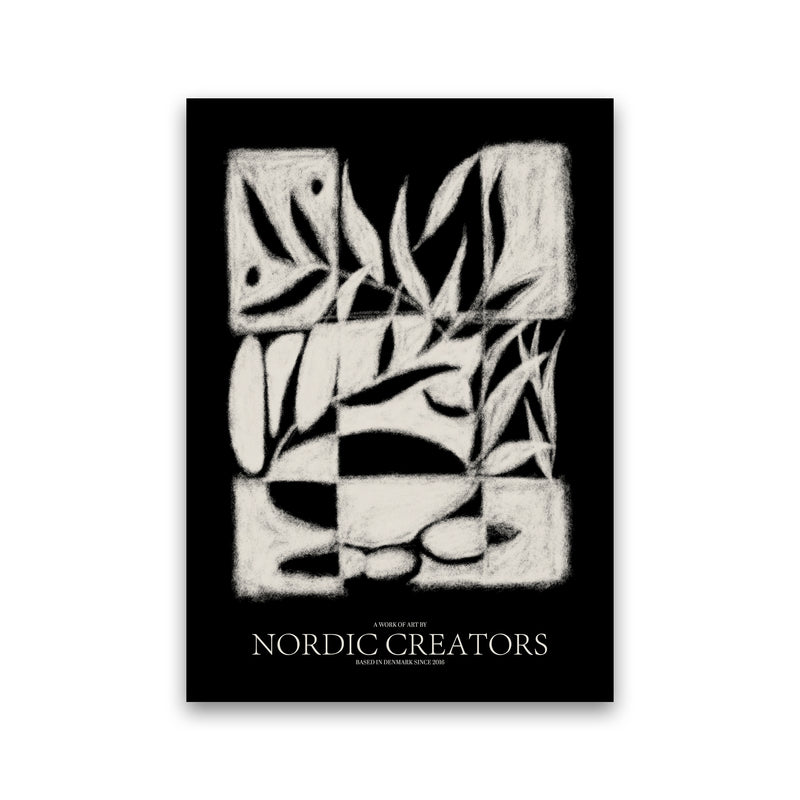 Black pattern Abstract Art Print by Nordic Creators Print Only