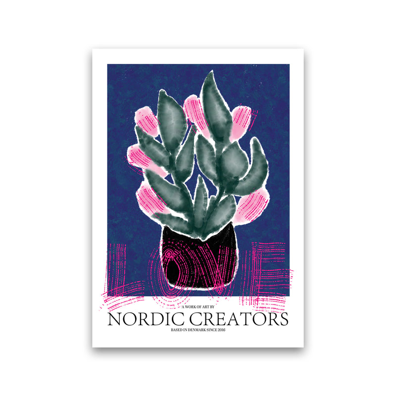 Flowers Love Abstract Art Print by Nordic Creators Print Only