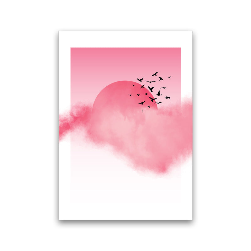 Pink Sunshine Abstract Art Print by Nordic Creators Print Only