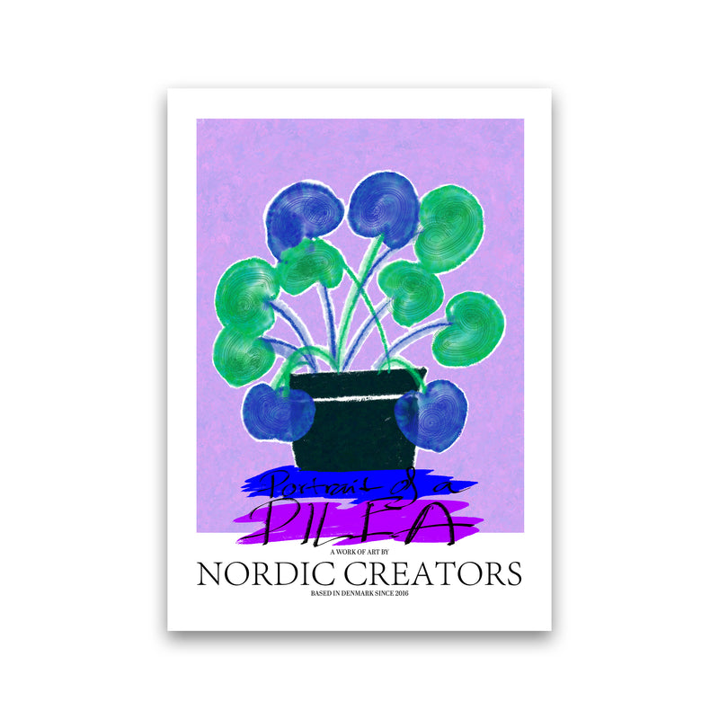 Portrait of a Pilea Abstract Art Print by Nordic Creators Print Only