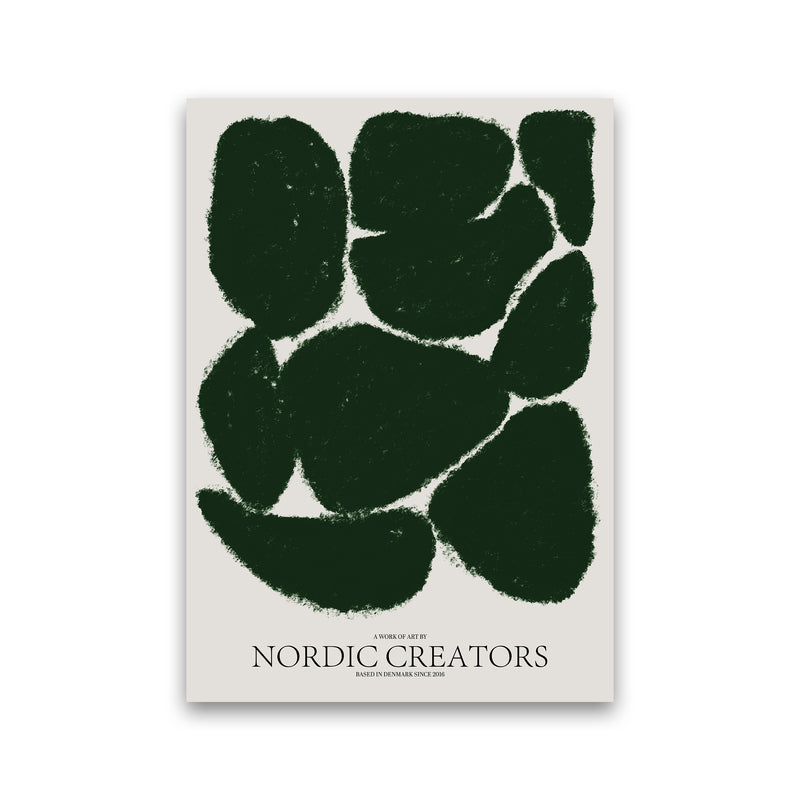 Things Fall Apart - Green Abstract Art Print by Nordic Creators Print Only