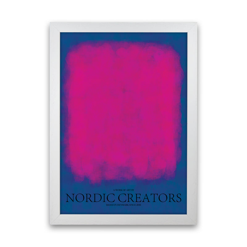 Color Block Abstract Art Print by Nordic Creators White Grain