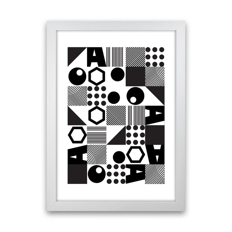 Geometric II Abstract Art Print by Nordic Creators White Grain