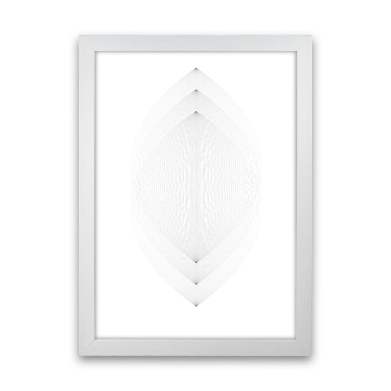 Leaves Abstract Art Print by Nordic Creators White Grain