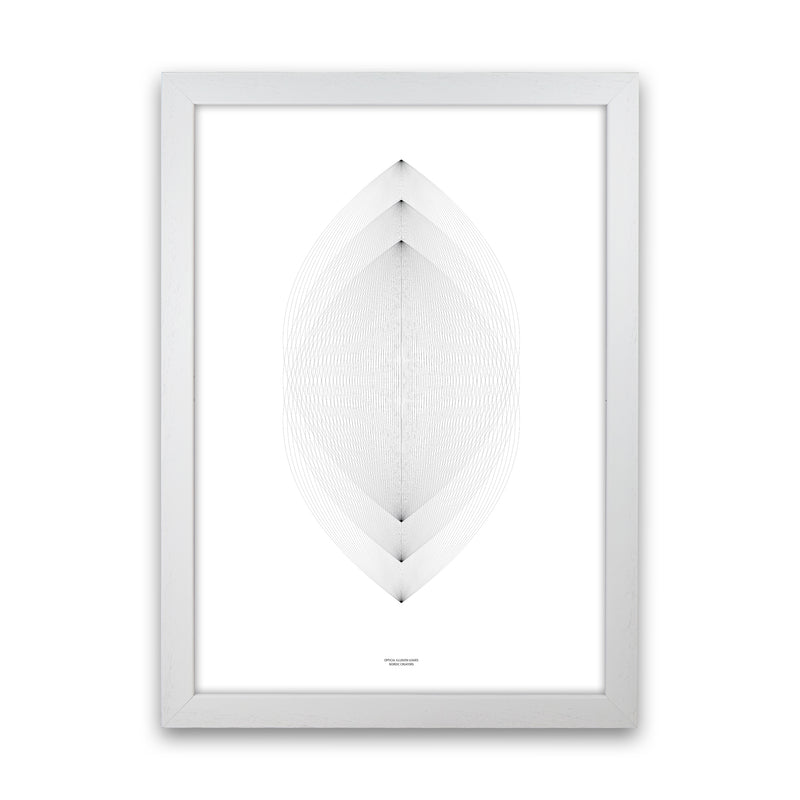 PJ-836-8 Leaves Abstract Art Print by Nordic Creators White Grain