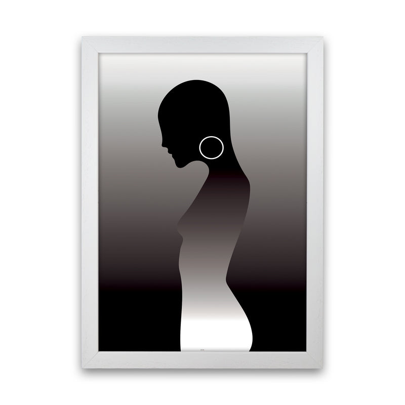 PJ-836-13 Woman of darkness Abstract Art Print by Nordic Creators White Grain
