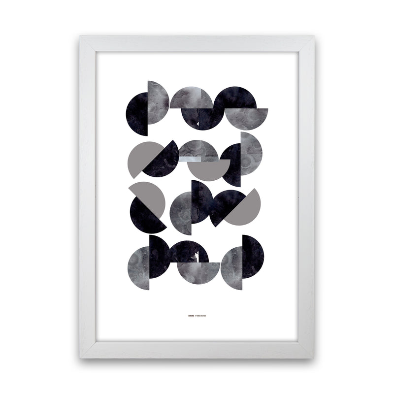 PJ-836-15 Geometric Abstract Art Print by Nordic Creators White Grain