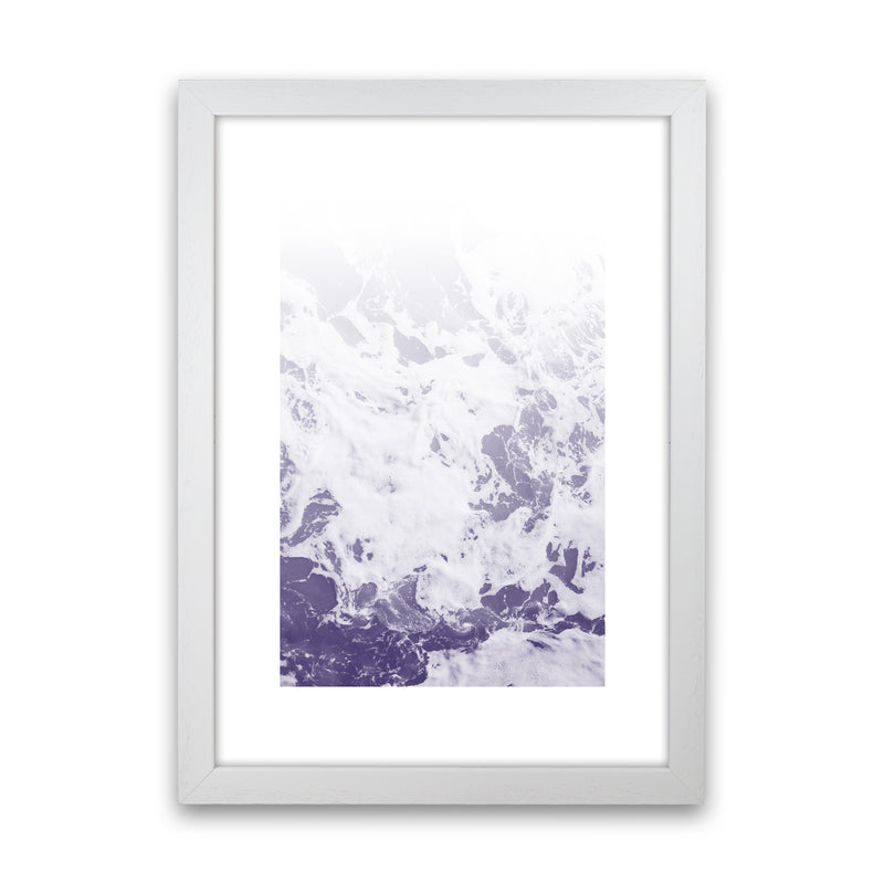 Purple Ocean Abstract Art Print by Nordic Creators White Grain