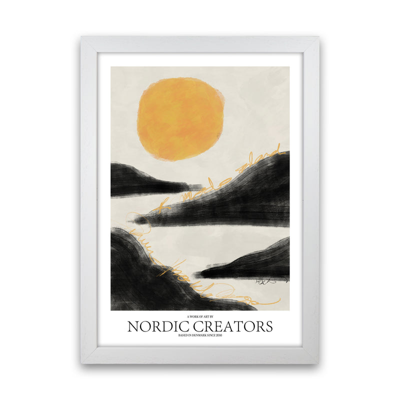 Sunrise Abstract Art Print by Nordic Creators White Grain