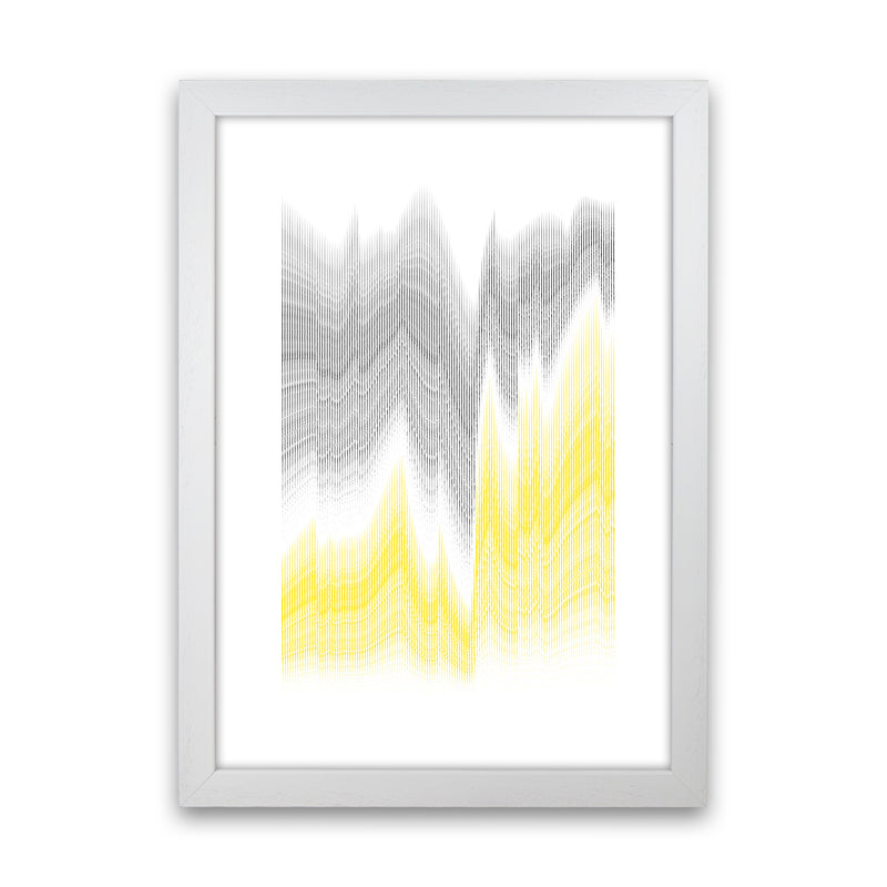 Waves Abstract Art Print by Nordic Creators White Grain