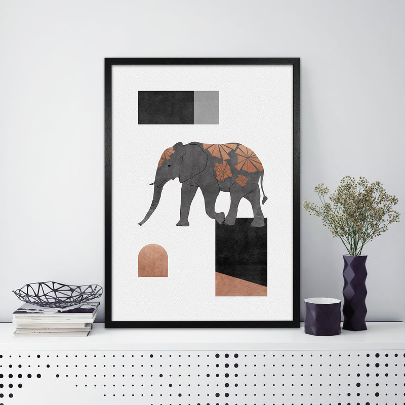Elephant Mosaic II Art Print by Orara Studio