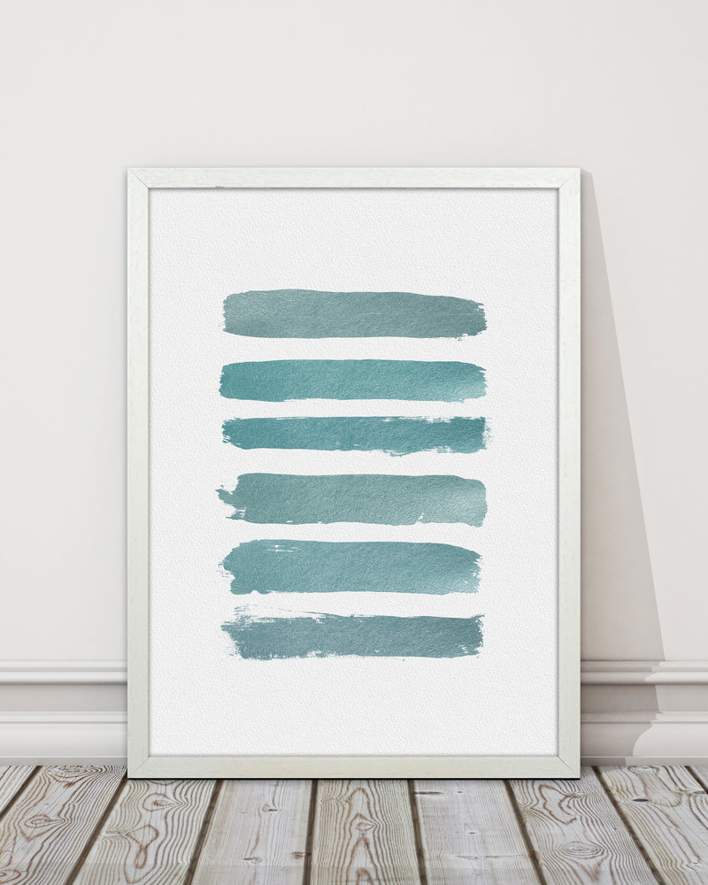 Ombre Turquoise Abstract Art Print by Orara Studio