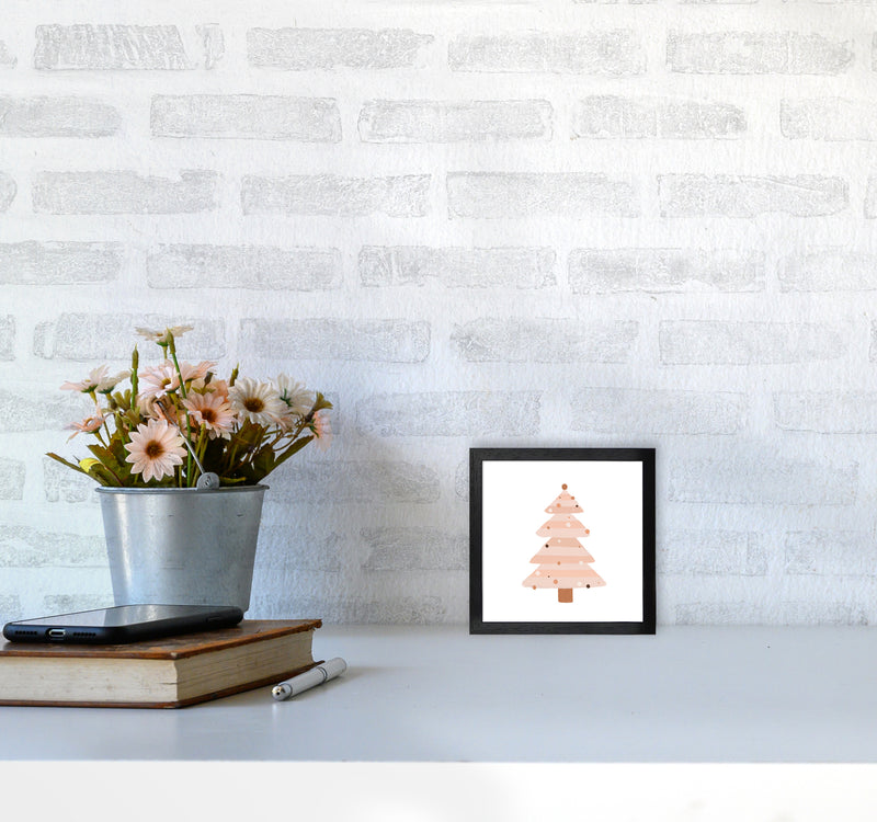 Blush Christmas Tree Christmas Art Print by Orara Studio3030 White Frame