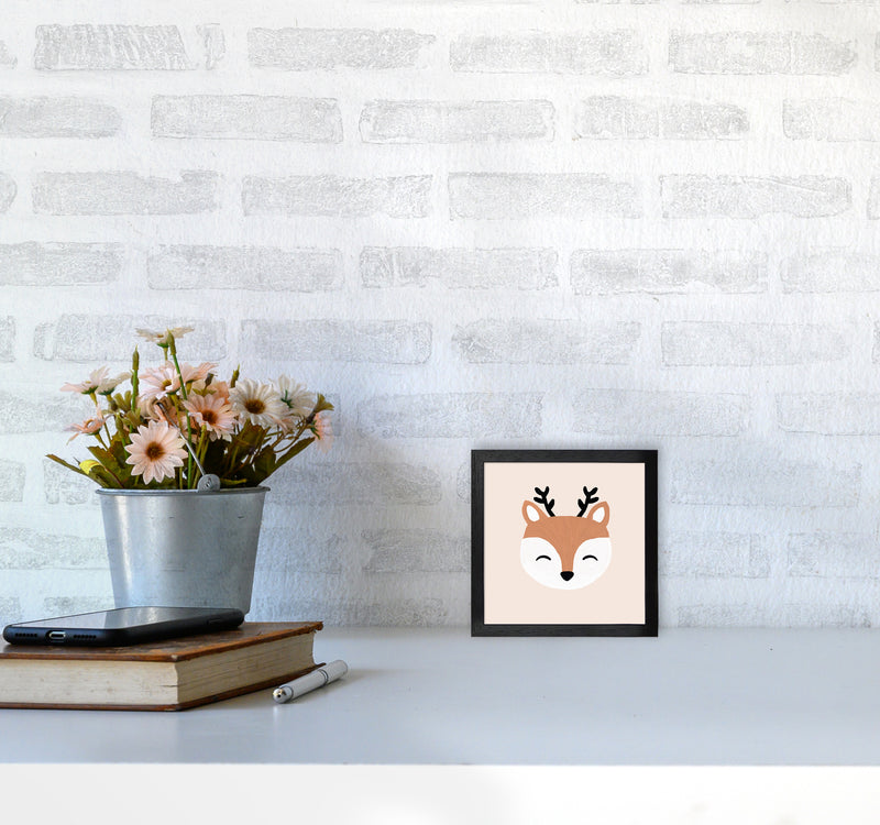 Blush Deer Christmas Art Print by Orara Studio3030 White Frame