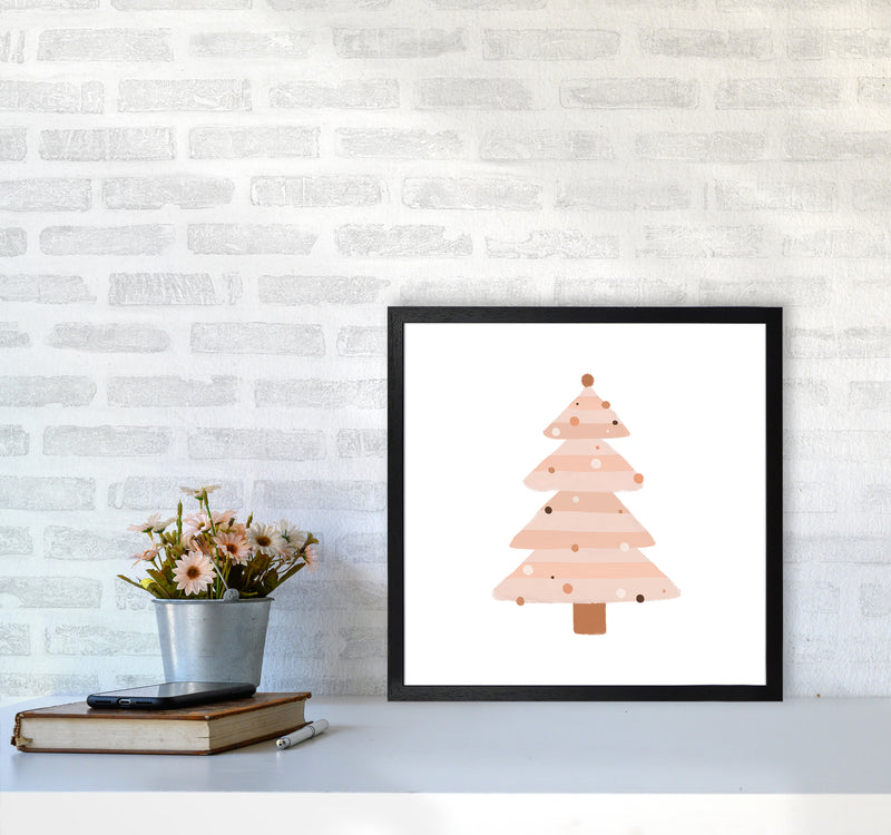 Blush Christmas Tree Christmas Art Print by Orara Studio5050 White Frame