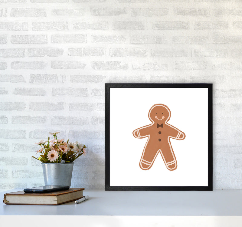 Gingerbread Man Christmas Art Print by Orara Studio5050 White Frame