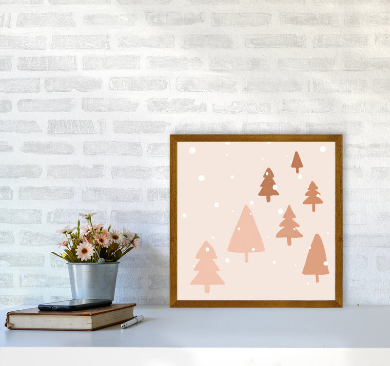 Pastel Winter Trees Christmas Art Print by Orara Studio5050 Print Only